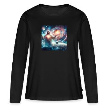 Image 24 - T-shirt manches longues Premium bio Femme - noir - Devant - Julia (174cm)