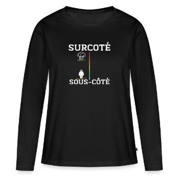 Surcoté Six pack Sous côté Six MacDo - T-shirt manches longues Premium bio Femme - noir - Devant - Julia (174cm)