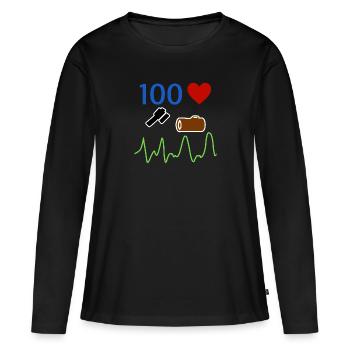Holzfäller-Ranger - Frauen Premium Bio Langarmshirt - Schwarz - Vorne - Julia (174cm)