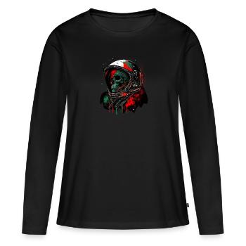 Toter Raumfahrer - Frauen Premium Bio Langarmshirt - Schwarz - Vorne - Julia (174cm)