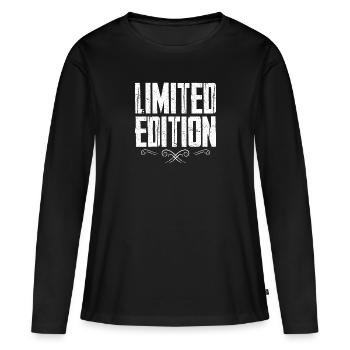 Limited Edition - Frauen Premium Bio Langarmshirt - Schwarz - Vorne - Julia (174cm)