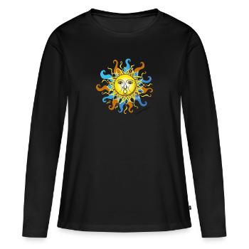 Solstice d’hiver 01 - T-shirt manches longues Premium bio Femme - noir - Devant - Julia (174cm)