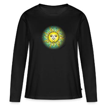 Solstice d’hiver 04 - T-shirt manches longues Premium bio Femme - noir - Devant - Julia (174cm)
