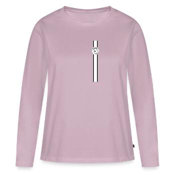 Bannière Bembel - Le #FFM original de Francfort #069 - T-shirt manches longues Premium bio Femme - rose poudré - Devant - Julia (174cm)