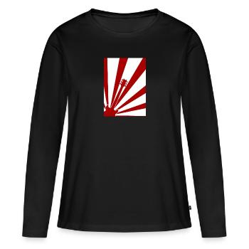 Affiche de guitare abstraite - T-shirt manches longues Premium bio Femme - noir - Devant - Julia (174cm)