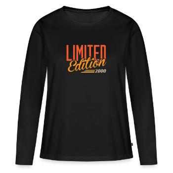 Vintage 2000 - Women's Premium Organic Long Sleeve Shirt - black - Front - Julia (174cm)
