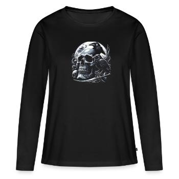 Mondschein-Requiem - Frauen Premium Bio Langarmshirt - Schwarz - Vorne - Julia (174cm)
