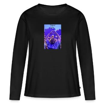 Festival Love - T-shirt manches longues Premium bio Femme - noir - Devant - Julia (174cm)