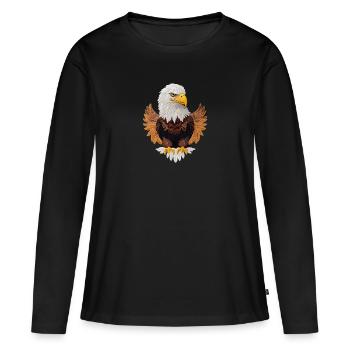 Beautiful bald eagle - Women's Premium Organic Long Sleeve Shirt - black - Front - Julia (174cm)
