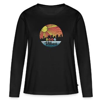 2006 Vintage - Women's Premium Organic Long Sleeve Shirt - black - Front - Julia (174cm)