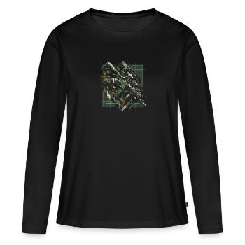Tactical Precision Framework - Women's Premium Organic Long Sleeve Shirt - black - Front - Julia (174cm)