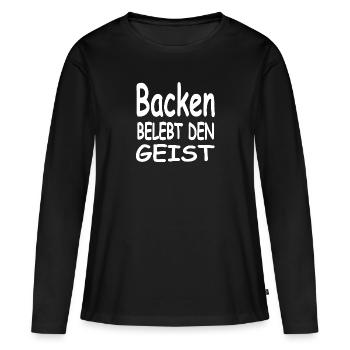 Cuire - T-shirt manches longues Premium bio Femme - noir - Devant - Julia (174cm)