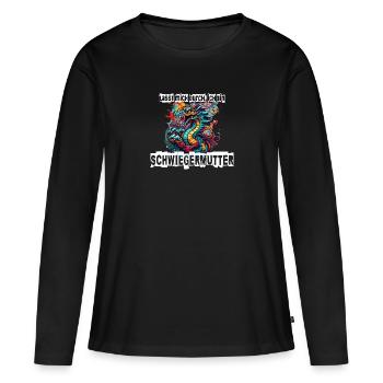 Lasst mich durch, ich bin Schwiegermutter - Frauen Premium Bio Langarmshirt - Schwarz - Vorne - Julia (174cm)