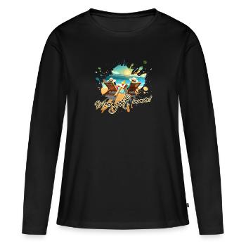 The sea is always good - Women's Premium Organic Long Sleeve Shirt - black - Front - Julia (174cm)