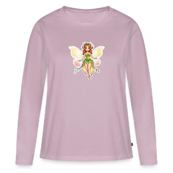 Fairy Fantasy Illustration - Women's Premium Organic Long Sleeve Shirt - dusky pink - Front - Julia (174cm)