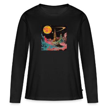 Planet - Women's Premium Organic Long Sleeve Shirt - black - Front - Julia (174cm)