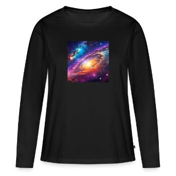 Firefly Galaxy - Women's Premium Organic Long Sleeve Shirt - black - Front - Julia (174cm)