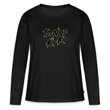 Teenager-Kicks - Frauen Premium Bio Langarmshirt - Schwarz - Vorne - Julia (174cm)
