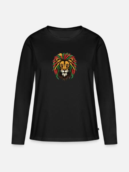 Reggaeton - Frauen Premium Bio Langarmshirt - Schwarz