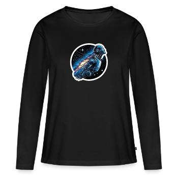 Cyborg de l’espace - T-shirt manches longues Premium bio Femme - noir - Devant - Julia (174cm)