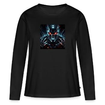 Hyperréalisme cyborg avec des griffes - T-shirt manches longues Premium bio Femme - noir - Devant - Julia (174cm)