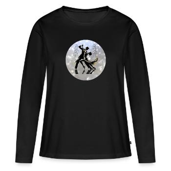 Soirée bal avec danseurs de tango - T-shirt manches longues Premium bio Femme - noir - Devant - Julia (174cm)