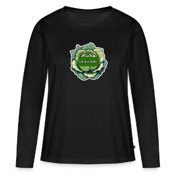Kohlkopf - Ich bin Kohl - Frauen Premium Bio Langarmshirt - Schwarz - Vorne - Julia (174cm)