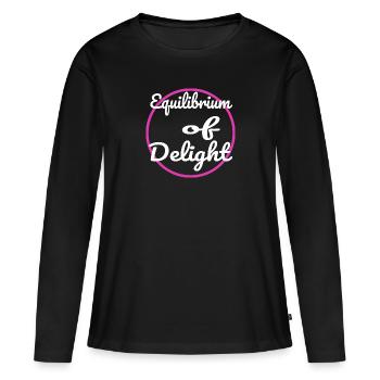 Équilibre de la vie Harmonie et équilibre Joie pure et impressionnante - T-shirt manches longues Premium bio Femme - noir - Devant - Julia (174cm)