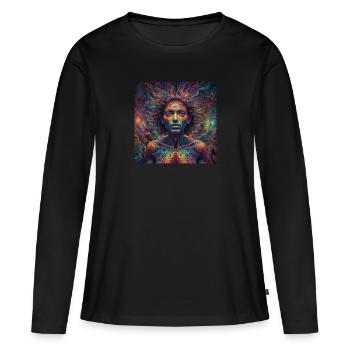 Le corps est notre - T-shirt manches longues Premium bio Femme - noir - Devant - Julia (174cm)