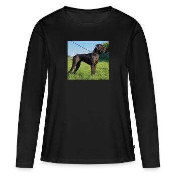 Élite du Bosquet des druides - T-shirt manches longues Premium bio Femme - noir - Devant - Julia (174cm)