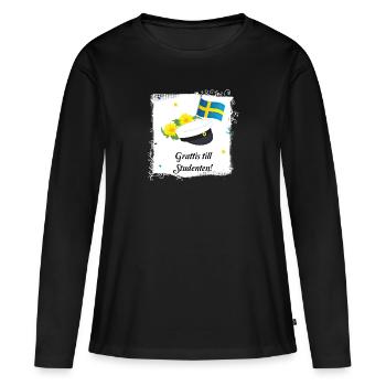 Abschlussfeier 2024 Abiturfeier - Frauen Premium Bio Langarmshirt - Schwarz - Vorne - Julia (174cm)
