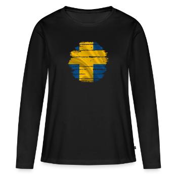 Abschlussfeier 2024 Abiturfeier - Frauen Premium Bio Langarmshirt - Schwarz - Vorne - Julia (174cm)