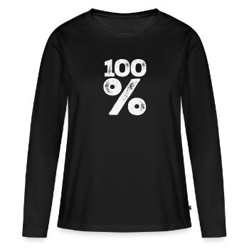 100% - T-shirt manches longues Premium bio Femme - noir - Devant - Julia (174cm)