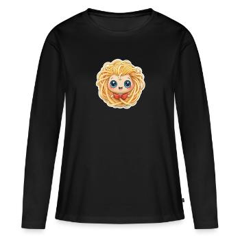 FILLE SPAGHETTI - T-shirt manches longues Premium bio Femme - noir - Devant - Julia (174cm)