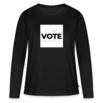 Just Vote Election design - Women's Premium Organic Long Sleeve Shirt - black - Front - Julia (174cm)