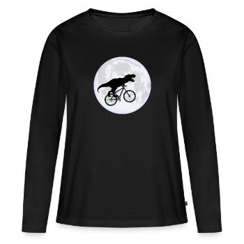Lune - T-shirt manches longues Premium bio Femme - noir - Devant - Julia (174cm)
