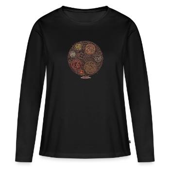 Laby Snail - T-shirt manches longues Premium bio Femme - noir - Devant - Julia (174cm)
