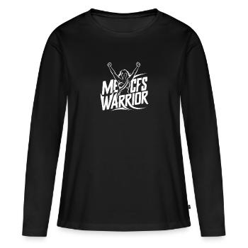 Guerrier de l’EM/SFC - Encéphalomyélite myalgique - T-shirt manches longues Premium bio Femme - noir - Devant - Julia (174cm)