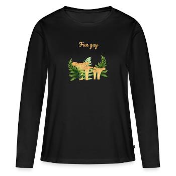 Je suis un gars amusant - T-shirt manches longues Premium bio Femme - noir - Devant - Julia (174cm)
