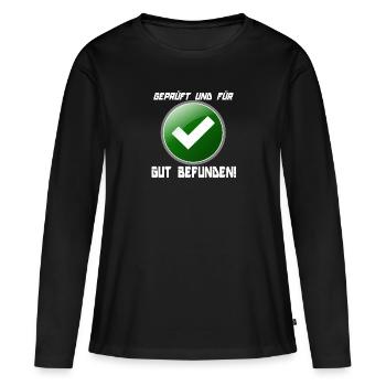 Found to be GOOD! - Women's Premium Organic Long Sleeve Shirt - black - Front - Julia (174cm)