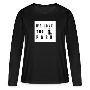 Dog park - Women's Premium Organic Long Sleeve Shirt - black - Front - Julia (174cm)
