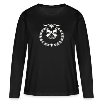 Cloches de couronne - T-shirt manches longues Premium bio Femme - noir - Devant - Julia (174cm)