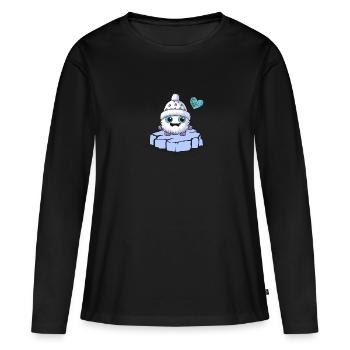 Monster Love Banquise - T-shirt manches longues Premium bio Femme - noir - Devant - Julia (174cm)