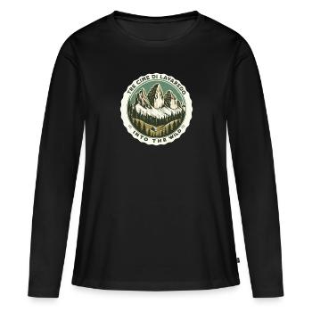 Dolomites Tre Cime di Lavaredo - Into the Wild - Women's Premium Organic Long Sleeve Shirt - black - Front - Julia (174cm)