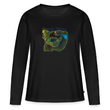 Demandez à Mente - T-shirt manches longues Premium bio Femme - noir - Devant - Julia (174cm)