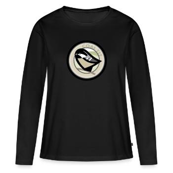 Mésange de charbon - T-shirt manches longues Premium bio Femme - noir - Devant - Julia (174cm)