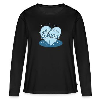 Och schee Schnee - T-shirt manches longues Premium bio Femme - noir - Devant - Julia (174cm)