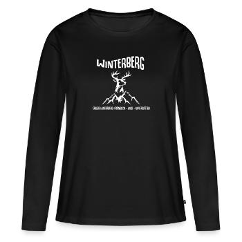 Winterberg 2 Erlebe Winterberg - Frauen Premium Bio Langarmshirt - Schwarz - Vorne - Julia (174cm)