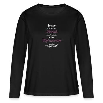I am the best Chef - Women's Premium Organic Long Sleeve Shirt - black - Front - Julia (174cm)