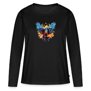 Eagles flying - Women's Premium Organic Long Sleeve Shirt - black - Front - Julia (174cm)